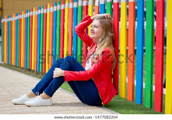 a short jacket brightly coloured
