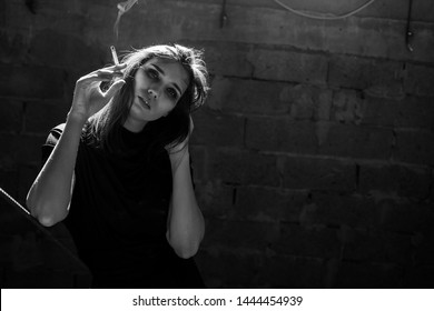 Sad Girl Smoking Images Stock Photos Vectors Shutterstock