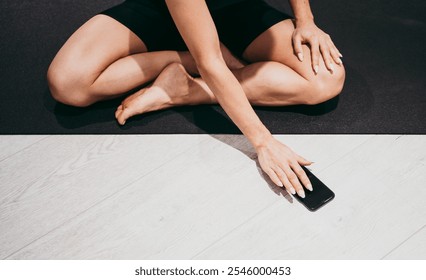 Beautiful girl training in the gym. Russian classic dancer doing stretching and yoga poses - Powered by Shutterstock