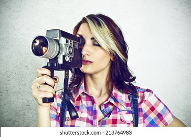 1,785 Movie camera with white wall Images, Stock Photos & Vectors ...