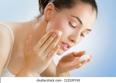 Beautiful Girl Washes His Face