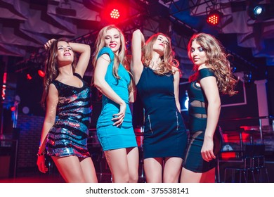 Beautiful Girls Having Fun Party Nightclub Stock Photo 375538141 ...