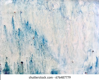 Beautiful glazes effect of handmade ceramic texture background. Abstract blue-white color ceramic pattern texture. Soft Focus