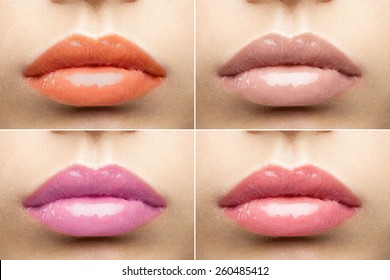 Beautiful Glossy Lips Nude Collection
