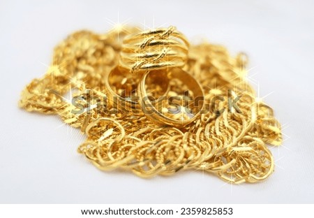 Beautiful gold jewelry collection images