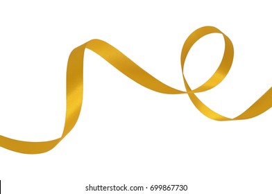 Beautiful Gold Ribbon On White Background Stock Photo 699867730 ...