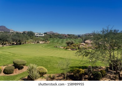 Beautiful golf course in Arizona - Shutterstock ID 158989955