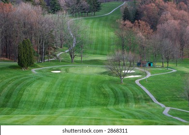 Beautiful Golf Course In Southeast Ohio During Autumn