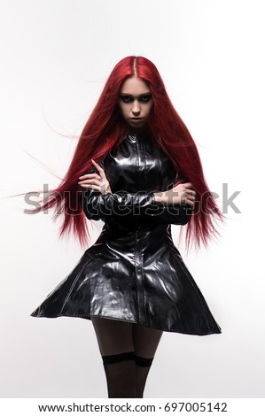 Beautiful goth mistress evil girl