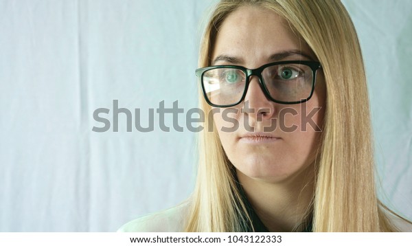 Beautiful Green Eye Girl Blonde Freckles Stock Photo Edit