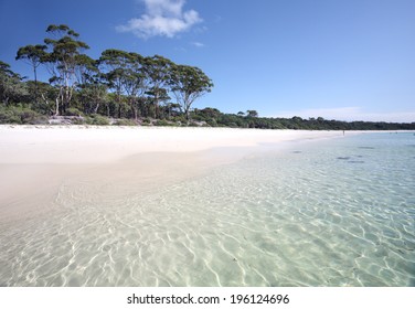 Beautiful Green Patch beach with its white sands and clear waters.   Jervis Bay Australia