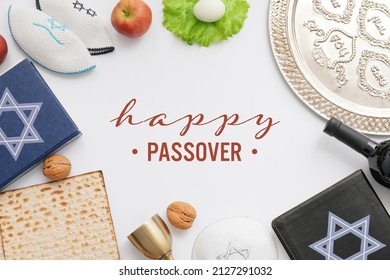 Beautiful Greeting Card Happy Passover Stock Photo 2127291032 ...