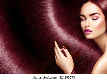 Burgundy Hair Colour Images Stock Photos Vectors Shutterstock
