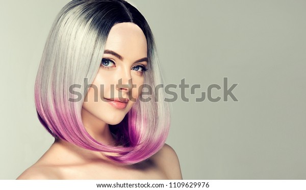 Beautiful Hair Coloring Woman Fashion Trendy Stock Photo Edit Now