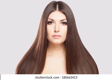 Beautiful hair, portrait of an young girl - Shutterstock ID 180663413