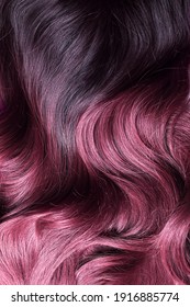 A Beautiful Hair Wavy Texture Of Ombre Purple And Violet Synthetic Wig