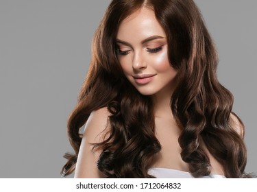 Beauty Girl Long Shiny Wavy Hair Stock Photo (Edit Now) 1395930818