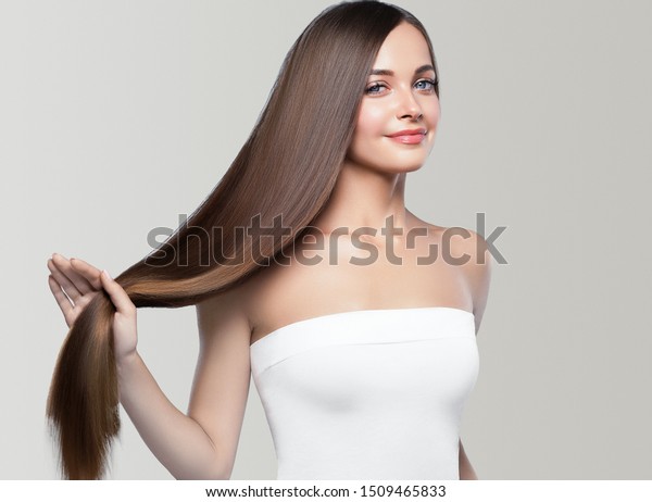 Beautiful Hair Woman Long Smooth Hairstyle Stock Photo Edit Now