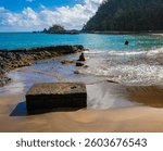 Beautiful Hana Bay at Hana Bay Beach Park, Hana, Maui, Hawaii, USA