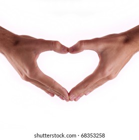 Beautiful hands in a heart-to-day Valentine
