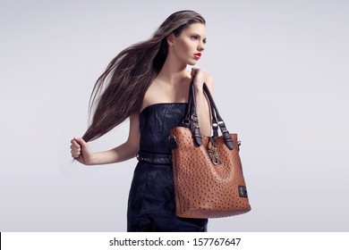 girl with handbag