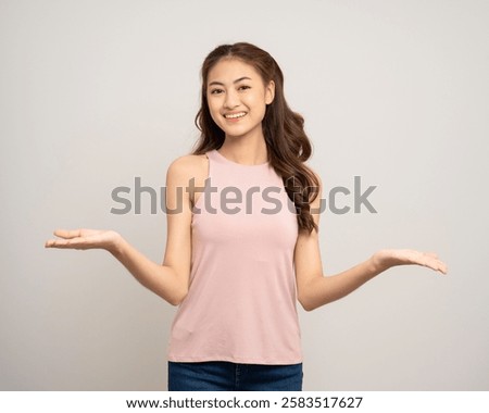 Similar – Image, Stock Photo Lady aged 20-25 standing on a wooden pier by a pond watching the sunset over the town of Oostende, western Belgium. Dramatic red-orange sky
