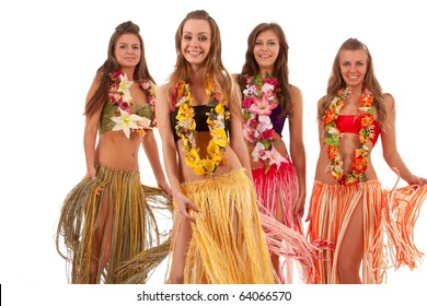 Beautiful Hawaiian Hula Dancer Girls