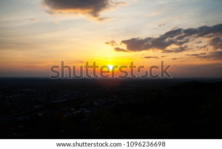 beautiful and heavenly sunrise in the mountains landscape,