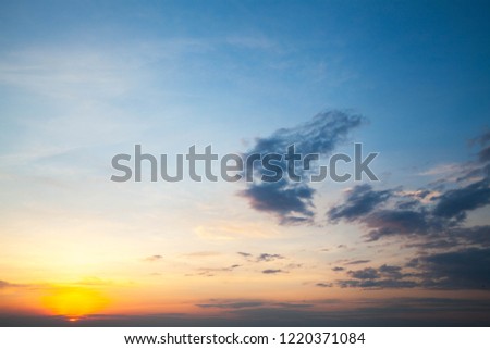 beautiful and heavenly sunrise in the mountains landscape, Northern of Thailand