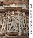 beautiful hindu diety scluptures in atemple at chittorgarh fort