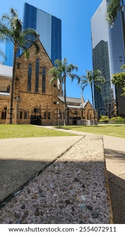 Similar – Image, Stock Photo Old meets new Church spire