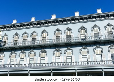 Beautiful Historic Multi-storied Building Facade And Exterior In Gold Rush-era Old Sacramento District