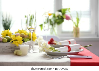 Beautiful Holiday Easter Table Setting 