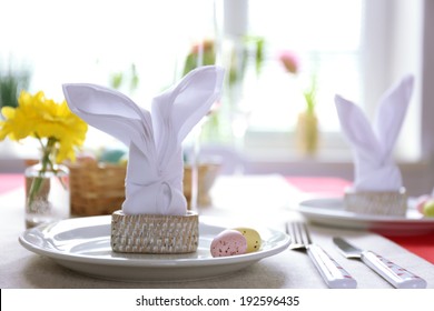 Beautiful Holiday Easter Table Setting 