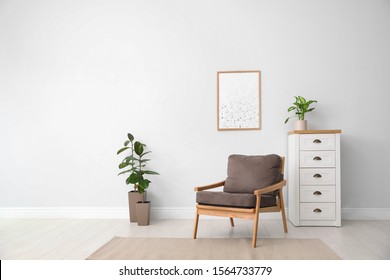 Beautiful home plants in stylish room interior - Shutterstock ID 1564733779