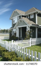 Beautiful Home White Picket Fence