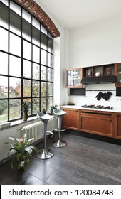 Beautiful House, Interior, View Of The Kitchen