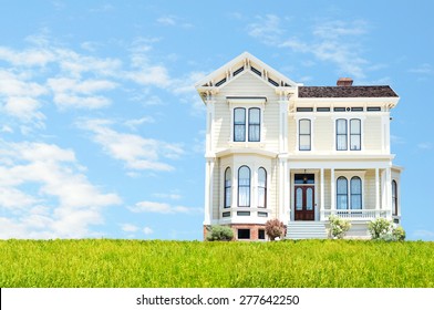Beautiful house with the room for your text 