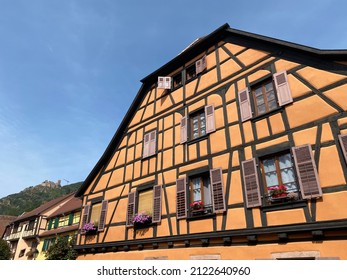 Beautiful Houses In Alsace Village In France