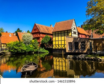 Beautiful Houses By A River In Aarhus, Denmark - Den Gamle By 