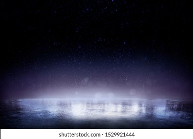 Beautiful ice background. Realistic ice and snow on dark background