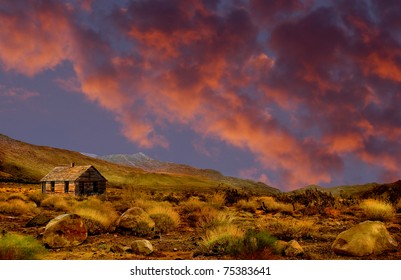 Beautiful Image Of The American Frontier With Old House