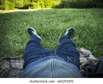 Beautiful Image Mans Legs Lying On Stock Photo 665293291 | Shutterstock