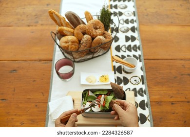 beautiful image of a table set with refinement for a simple and healthy salad snack
