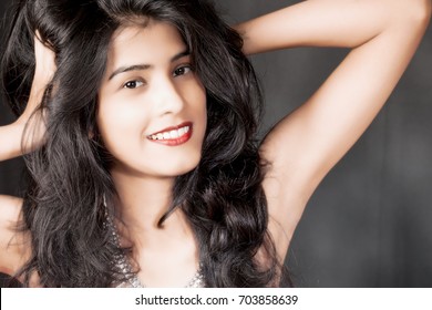 Indian Young Lady In Different Styles Stock Photo And Image