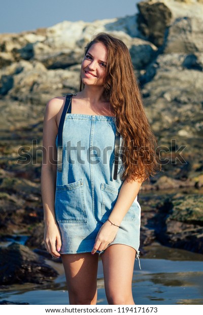 Beautiful Indian Girl Long Wavy Hair People Stock Image