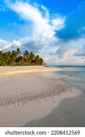 Beautiful Indian Ocean Landscape At Sunset, Maldives