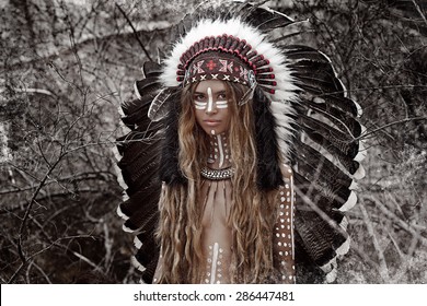 Beautiful indian woman warrior