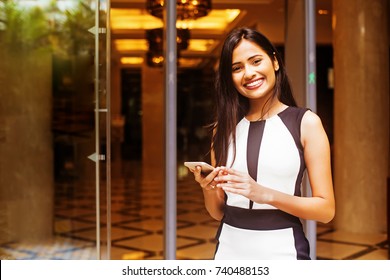 Beautiful Indian Woman Working As A Hotel Manager