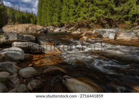 The beautiful Jizera river and its ferocious current